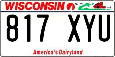 WI license plate 817XYU