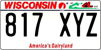 WI license plate 817XYZ