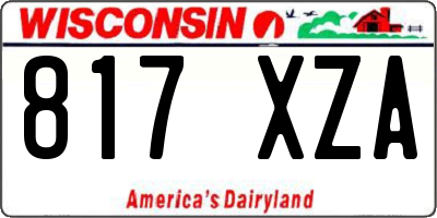 WI license plate 817XZA