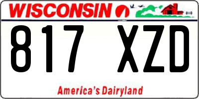 WI license plate 817XZD