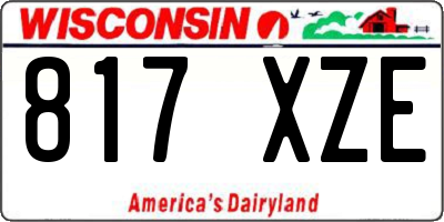 WI license plate 817XZE