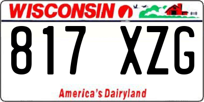 WI license plate 817XZG