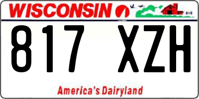 WI license plate 817XZH