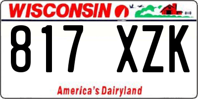WI license plate 817XZK