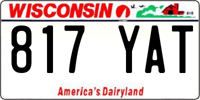 WI license plate 817YAT