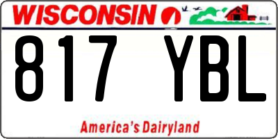 WI license plate 817YBL