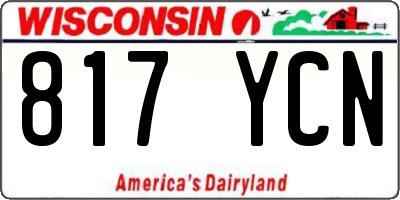 WI license plate 817YCN