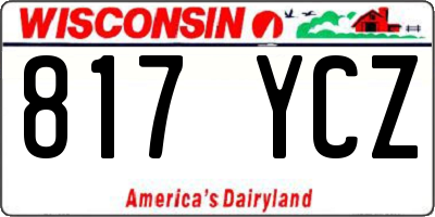 WI license plate 817YCZ