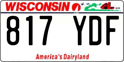 WI license plate 817YDF