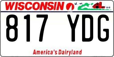 WI license plate 817YDG