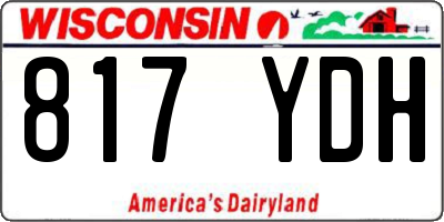 WI license plate 817YDH