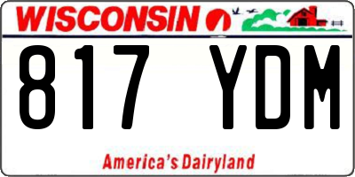 WI license plate 817YDM
