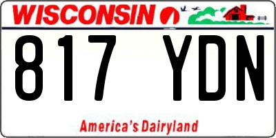 WI license plate 817YDN