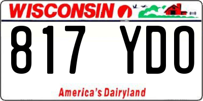 WI license plate 817YDO