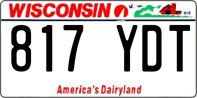 WI license plate 817YDT