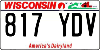 WI license plate 817YDV