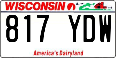 WI license plate 817YDW