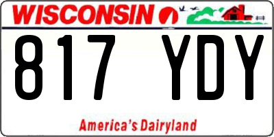 WI license plate 817YDY