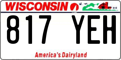 WI license plate 817YEH