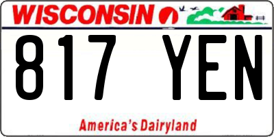 WI license plate 817YEN