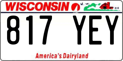 WI license plate 817YEY