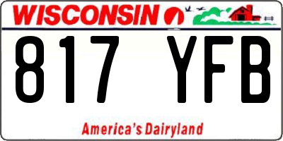 WI license plate 817YFB