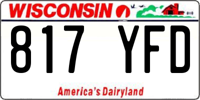 WI license plate 817YFD
