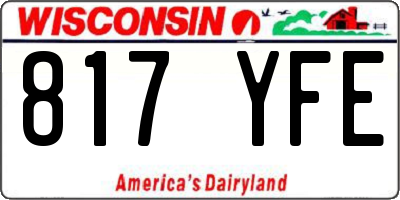 WI license plate 817YFE
