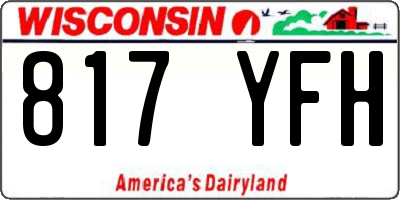 WI license plate 817YFH