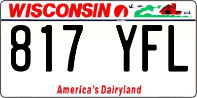 WI license plate 817YFL