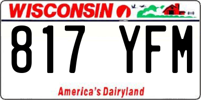 WI license plate 817YFM