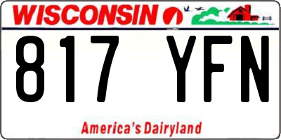 WI license plate 817YFN