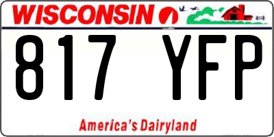 WI license plate 817YFP