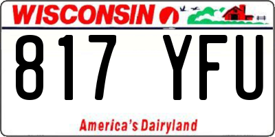 WI license plate 817YFU