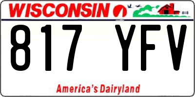 WI license plate 817YFV