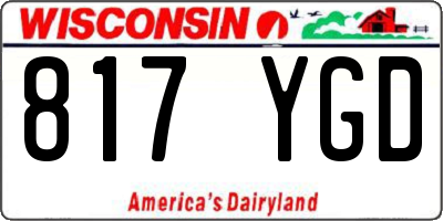 WI license plate 817YGD