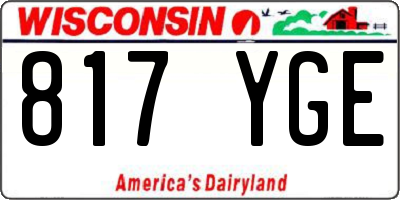 WI license plate 817YGE