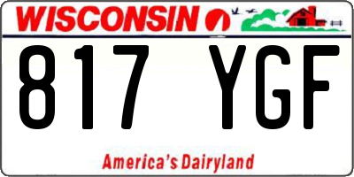 WI license plate 817YGF