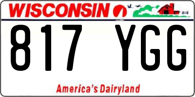 WI license plate 817YGG