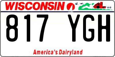 WI license plate 817YGH