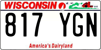 WI license plate 817YGN