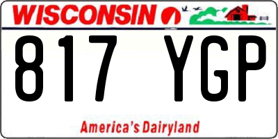 WI license plate 817YGP