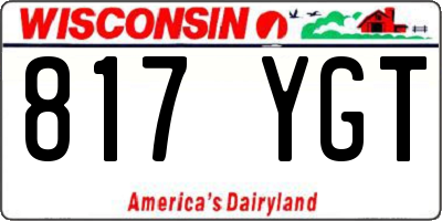 WI license plate 817YGT