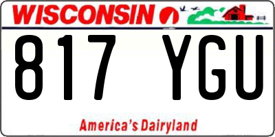 WI license plate 817YGU