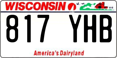 WI license plate 817YHB