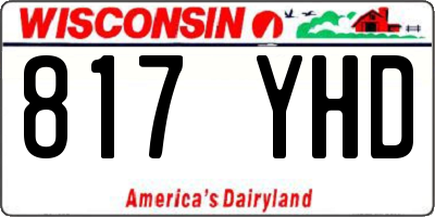 WI license plate 817YHD