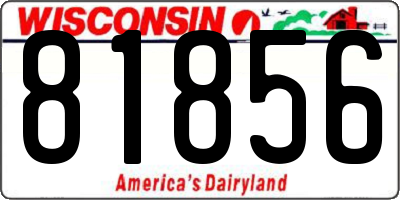 WI license plate 81856