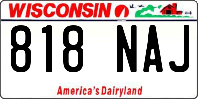 WI license plate 818NAJ