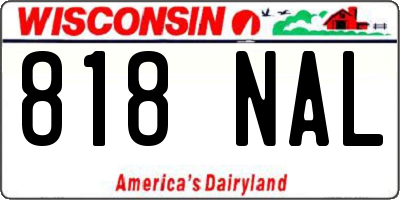 WI license plate 818NAL