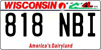 WI license plate 818NBI